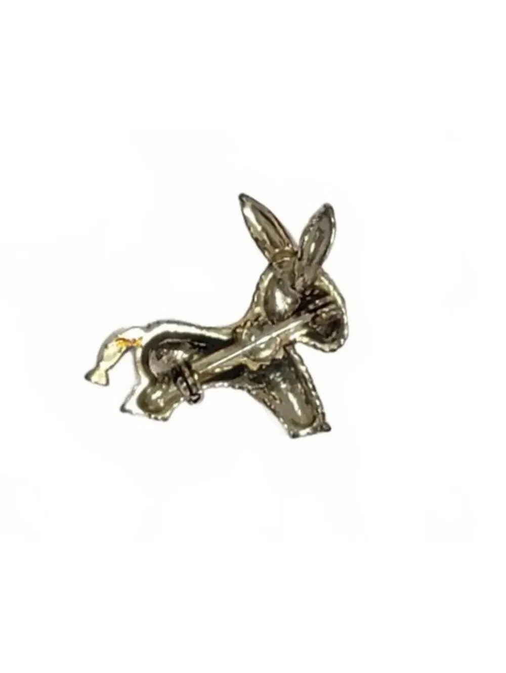 Vintage Brooch Pin Lot Angel Clock Donkey Parrot